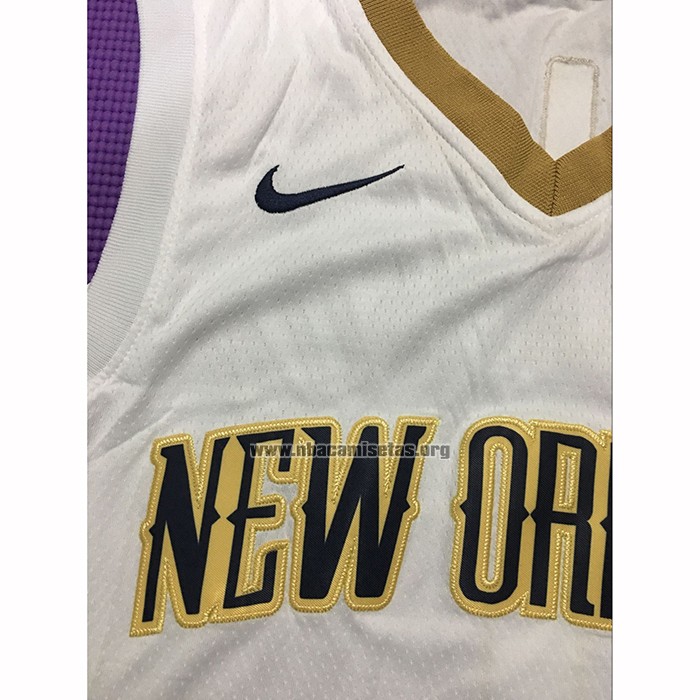 Camiseta New Orleans Pelicans Zion Williamson NO 1 Association 2020-21 Blanco